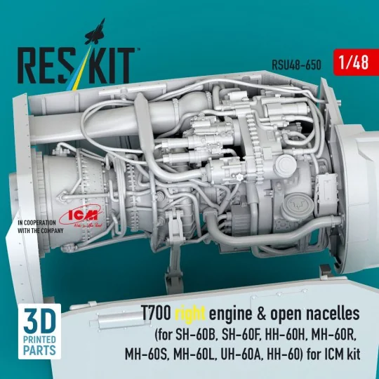 T700 right engine & open nacelles (for SH-60B, SH-60F, HH-60H, MH-6... T700 right engine & open nacelles (for SH-60B, SH-60F, HH-60H, MH-6...