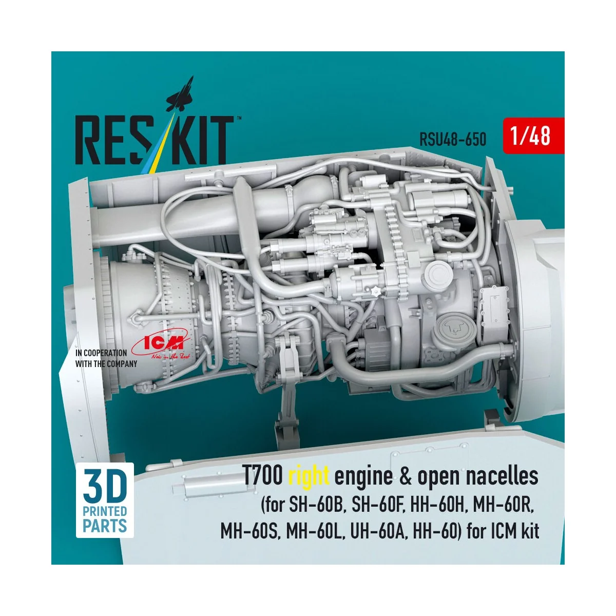 T700 right engine & open nacelles (for SH-60B, SH-60F, HH-60H, MH-6... T700 right engine & open nacelles (for SH-60B, SH-60F, HH-60H, MH-6...