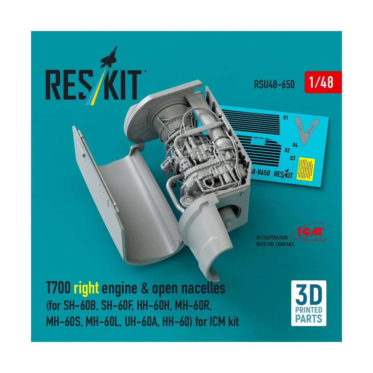 T700 right engine & open nacelles (for SH-60B, SH-60F, HH-60H, MH-6... T700 right engine & open nacelles (for SH-60B, SH-60F, HH-60H, MH-6...