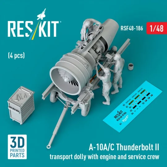 A-10A/C Thunderbolt II transport dolly with engine and service crew... A-10A/C Thunderbolt II transport dolly with engine and service crew...