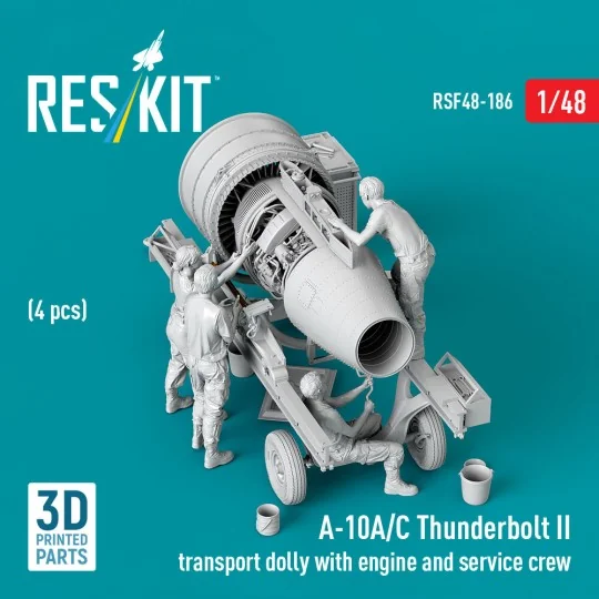 A-10A/C Thunderbolt II transport dolly with engine and service crew... A-10A/C Thunderbolt II transport dolly with engine and service crew...