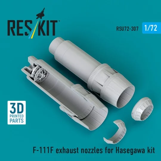 F-111F exhaust nozzles (3D Printed) for Hasegawa, 1/72 - ResKit Mod... F-111F exhaust nozzles (3D Printed) for Hasegawa, 1/72 - ResKit Mod...