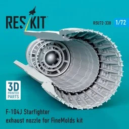 F-104J Starfighter exhaust nozzle (3D Printed) for Fine Molds, 1/72...