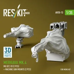 Merkava Mk.4 MG set, V.3 (2 pcs) + Machine gun mounts (2 pcs) (3D P...