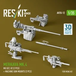Merkava Mk.4 MG set, V.2 (2 pcs) + Machine gun mounts (2 pcs) (3D P... 2