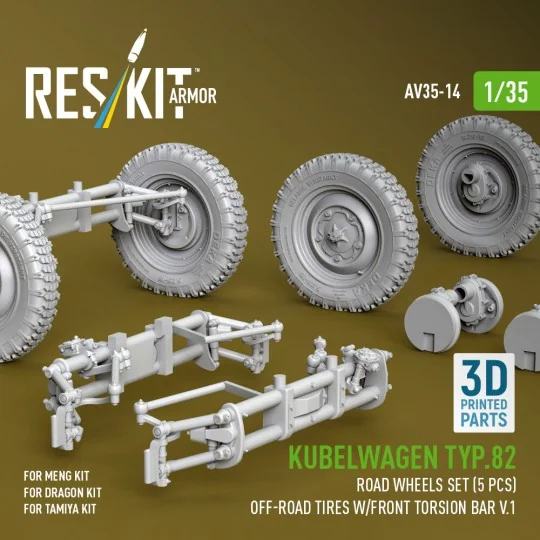 Kubelwagen typ.82 road wheels set (5 pcs) off-road tires w/front to... Kubelwagen typ.82 road wheels set (5 pcs) off-road tires w/front to...