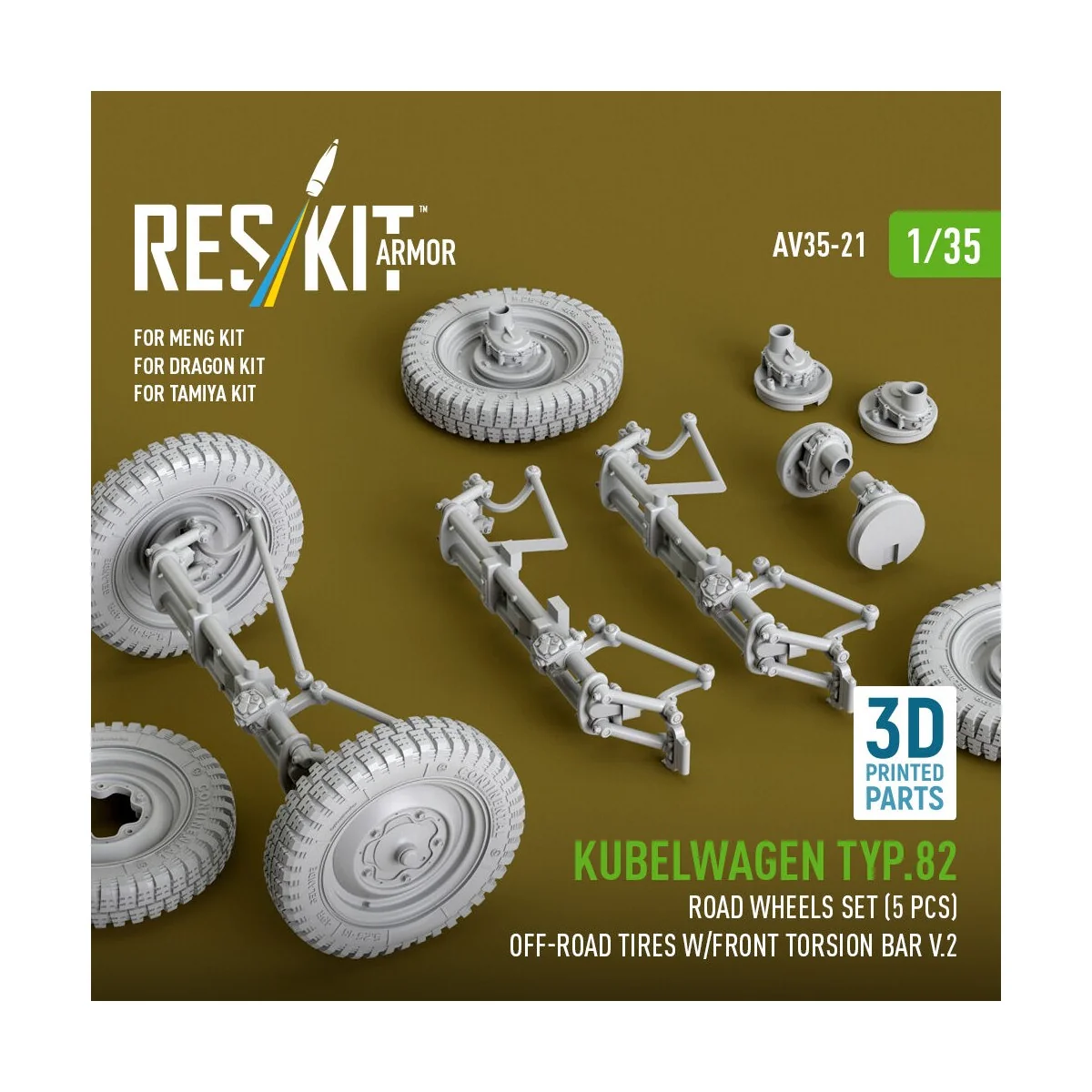 Kubelwagen typ.82 road wheels set (5 pcs) off-road tires w/front to... Kubelwagen typ.82 road wheels set (5 pcs) off-road tires w/front to...
