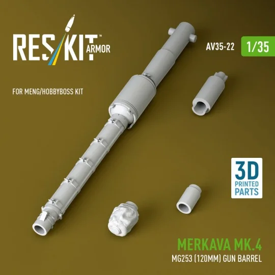 Merkava Mk.4 MG253 (120mm) gun barrel (3D Printed) for Meng / Hobby... Merkava Mk.4 MG253 (120mm) gun barrel (3D Printed) for Meng / Hobby...