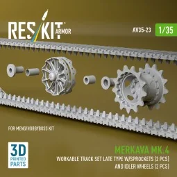 Merkava Mk.4 Workable track set late type w/Sprockets (2 pcs) and i... 2