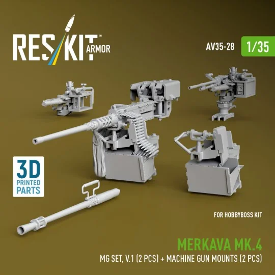 Merkava Mk.4 MG set, V.1 (2 pcs) + Machine gun mounts (2 pcs) (3D P... Merkava Mk.4 MG set, V.1 (2 pcs) + Machine gun mounts (2 pcs) (3D P...