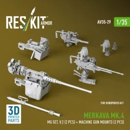 Merkava Mk.4 MG set, V.2 (2 pcs) + Machine gun mounts (2 pcs) (3D P... 2
