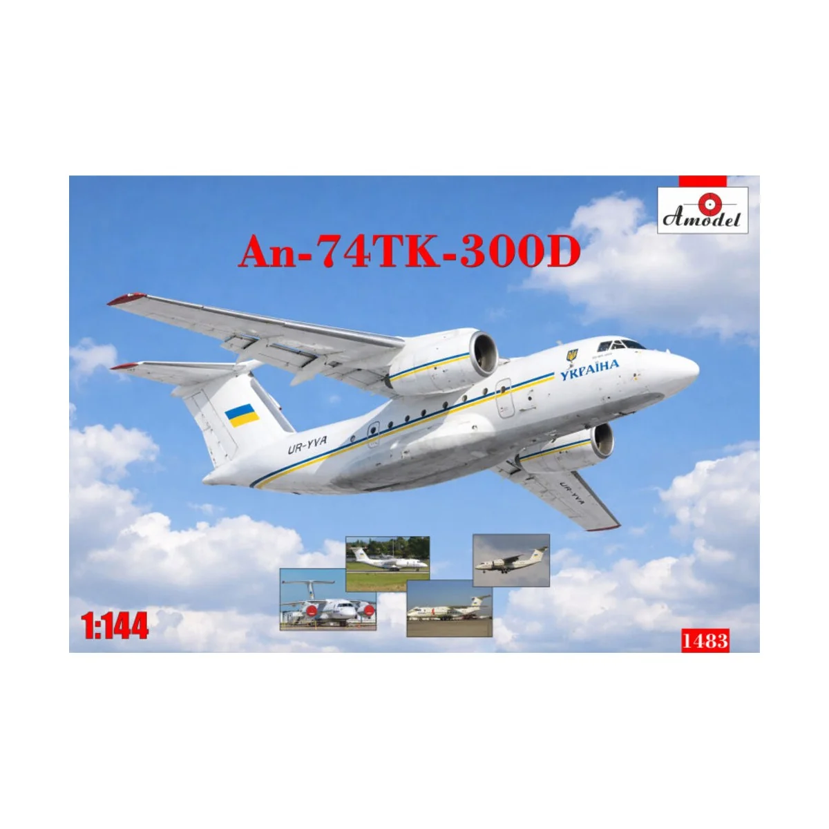 Antonov An-74TK-300D cargo aircraft, 1/144 - Amodel AMO1483 Antonov An-74TK-300D cargo aircraft, 1/144 - Amodel AMO1483
