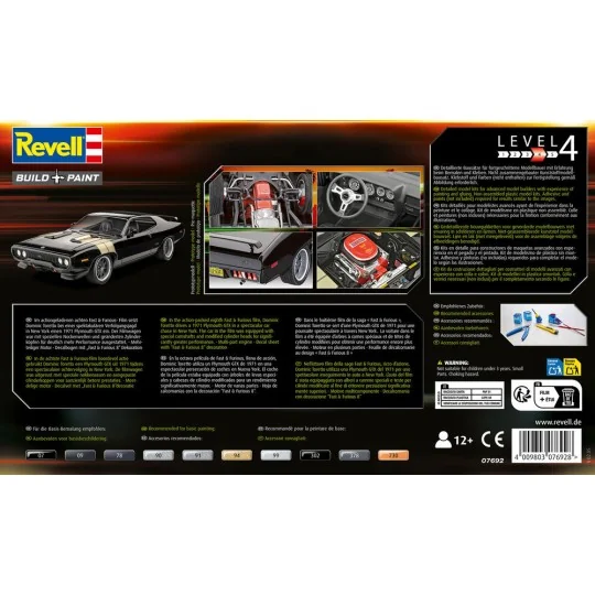 Fast & Furious - Dominic's 1971 Plymouth GTX, 1/24 - Revell 7692 Fast & Furious - Dominic's 1971 Plymouth GTX, 1/24 - Revell 7692