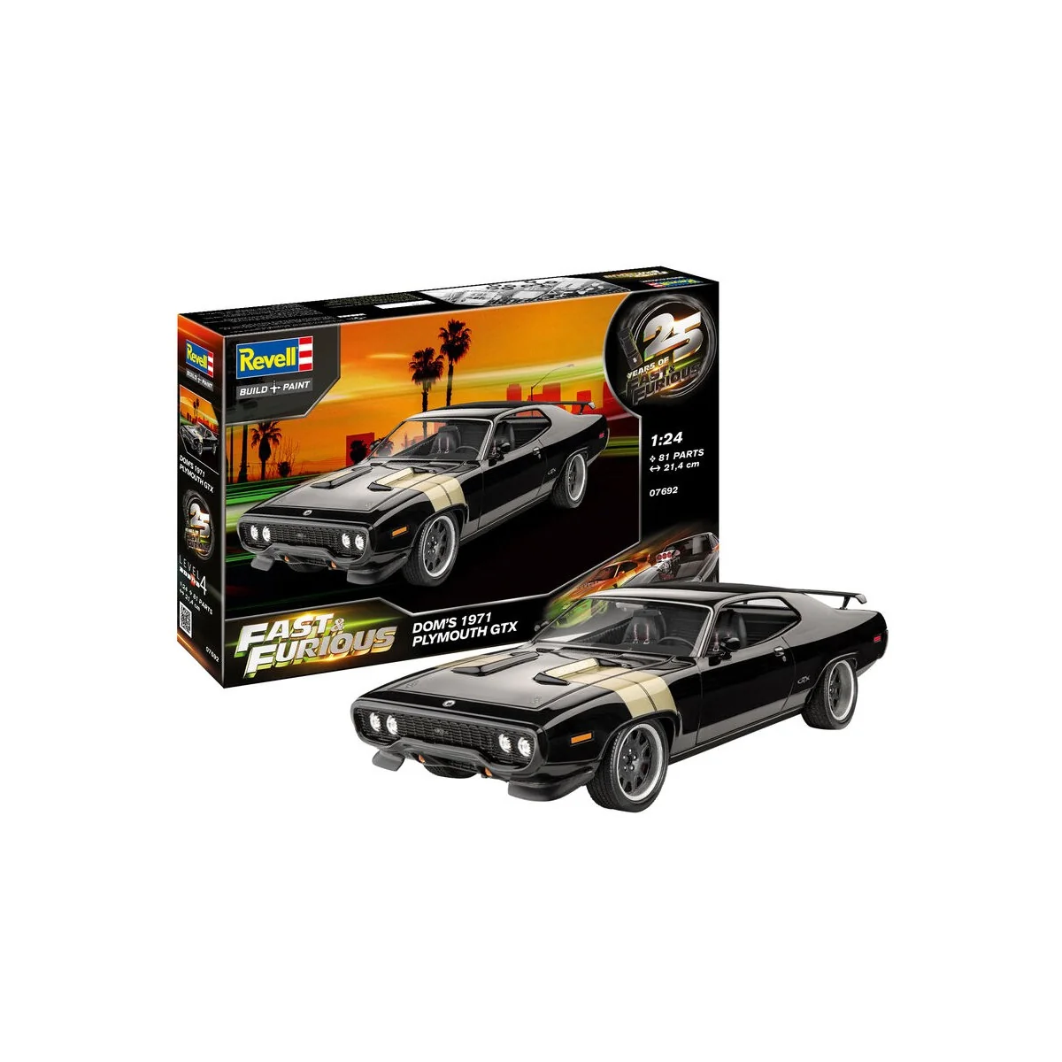 Fast & Furious - Dominic's 1971 Plymouth GTX, 1/24 - Revell 7692 Fast & Furious - Dominic's 1971 Plymouth GTX, 1/24 - Revell 7692