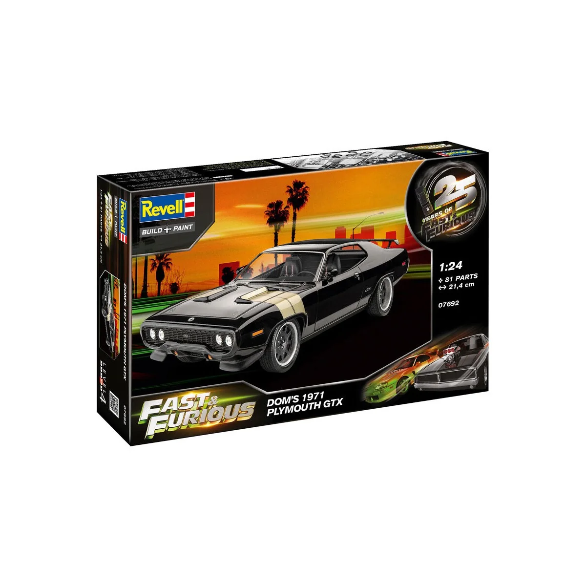 Fast & Furious - Dominic's 1971 Plymouth GTX, 1/24 - Revell 7692 Fast & Furious - Dominic's 1971 Plymouth GTX, 1/24 - Revell 7692