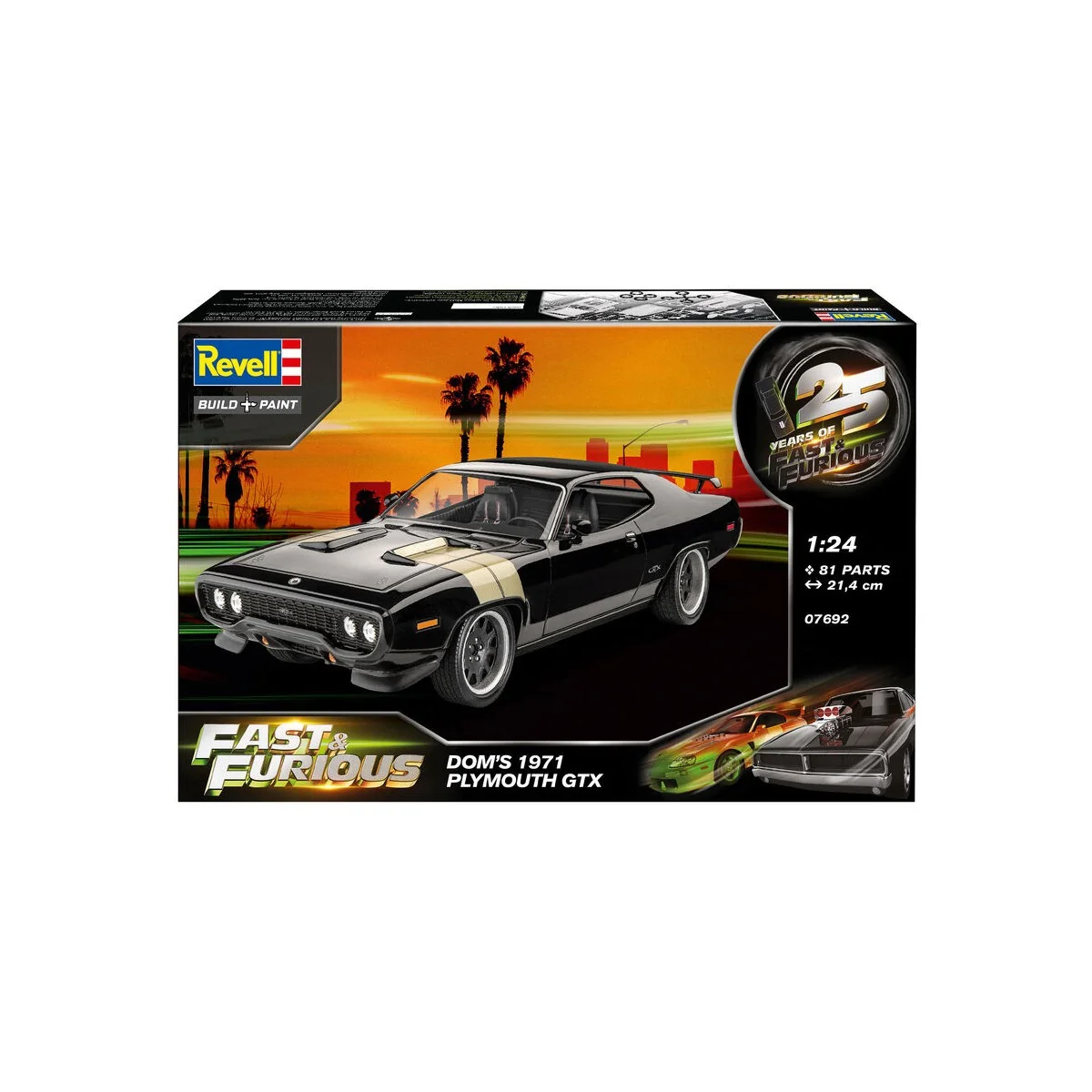 Fast & Furious - Dominic's 1971 Plymouth GTX, 1/24 - Revell 7692 Fast & Furious - Dominic's 1971 Plymouth GTX, 1/24 - Revell 7692
