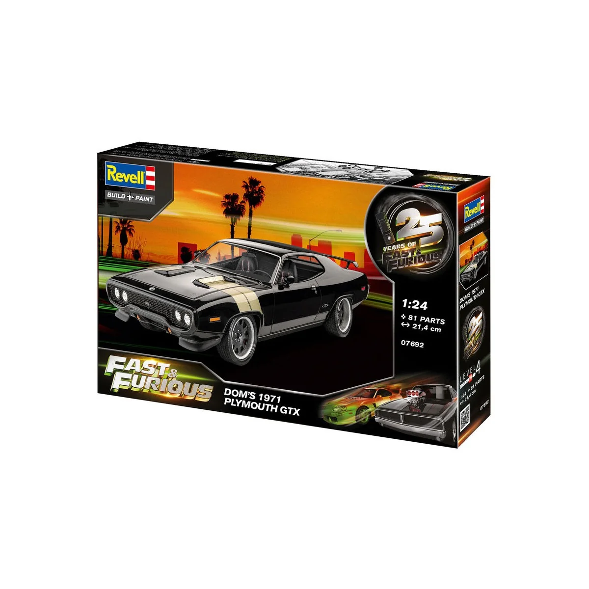 Fast & Furious - Dominic's 1971 Plymouth GTX, 1/24 - Revell 7692 Fast & Furious - Dominic's 1971 Plymouth GTX, 1/24 - Revell 7692