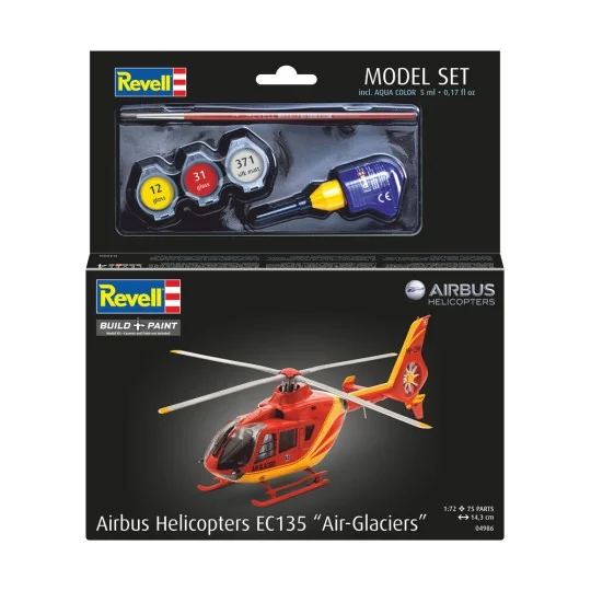 Model Set EC135 AIR-GLACIERS, 1/72 - Revell 64986 Model Set EC135 AIR-GLACIERS, 1/72 - Revell 64986