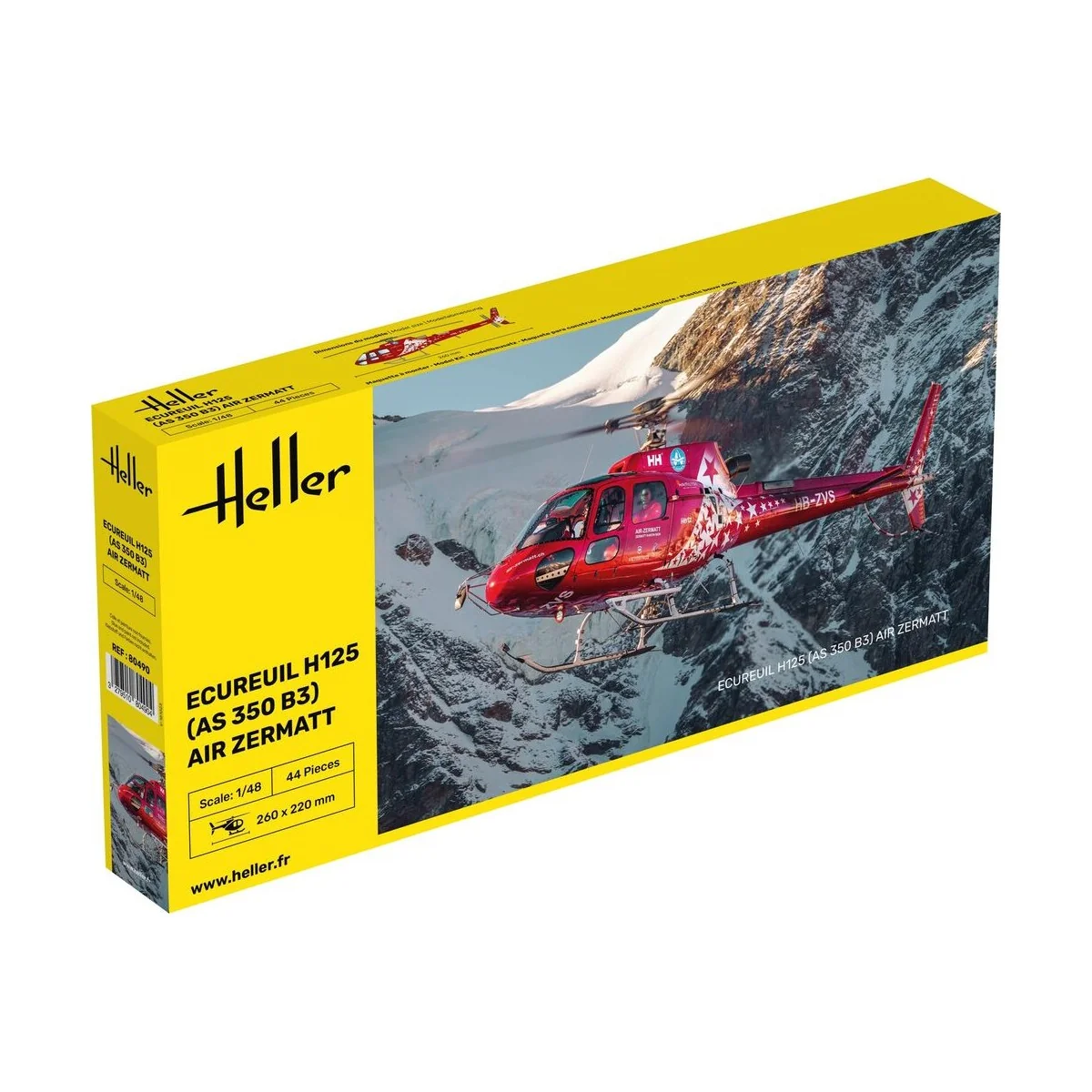 Ecureuil H125 (AS 350 B3) Air Zermatt, 1/48 - Heller 80490