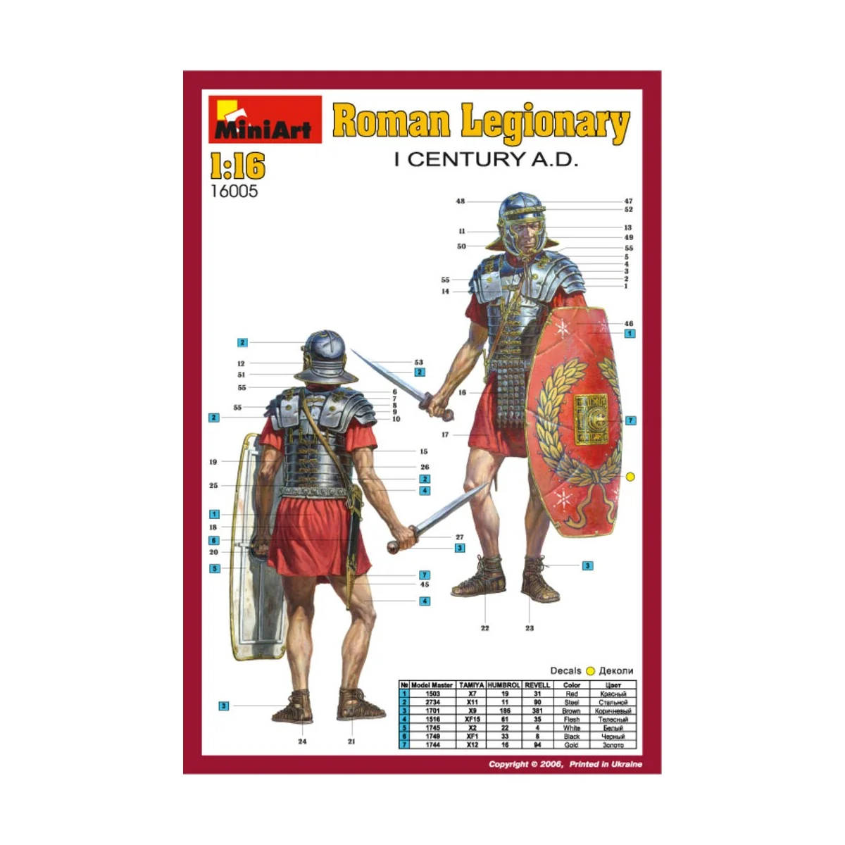 Roman Legionary. I century A. D., 1/16 - MiniArt 16005 Roman Legionary. I century A. D., 1/16 - MiniArt 16005