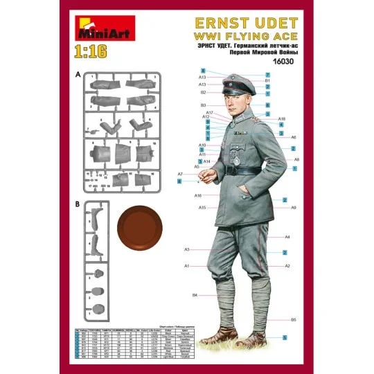 Ernst Udet. WW1 Flying Ace, 1/16 - MiniArt 16030 Ernst Udet. WW1 Flying Ace, 1/16 - MiniArt 16030