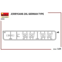 Jerrycans 20L German Type, 1/24 - MiniArt 24002 2