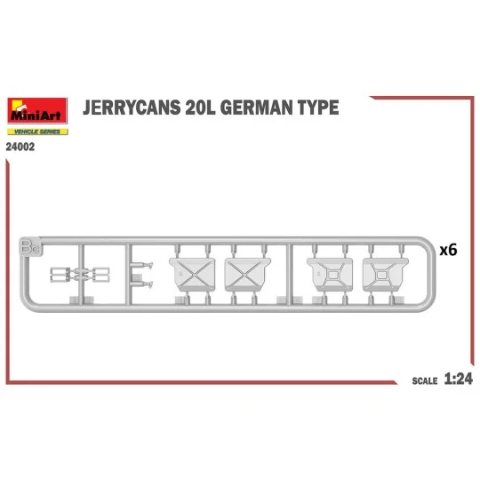Jerrycans 20L German Type, 1/24 - MiniArt 24002 Jerrycans 20L German Type, 1/24 - MiniArt 24002