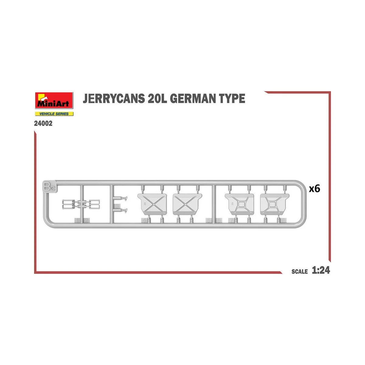 Jerrycans 20L German Type, 1/24 - MiniArt 24002 Jerrycans 20L German Type, 1/24 - MiniArt 24002