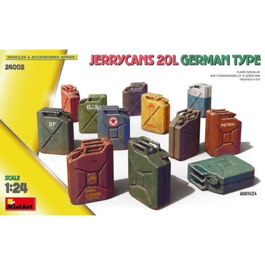 Jerrycans 20L German Type, 1/24 - MiniArt 24002 Jerrycans 20L German Type, 1/24 - MiniArt 24002