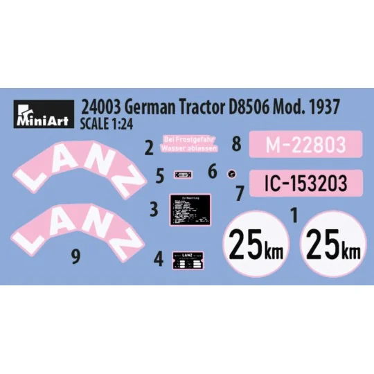 German Tractor D8506 Mod. 1937, 1/24 - MiniArt 24003 German Tractor D8506 Mod. 1937, 1/24 - MiniArt 24003