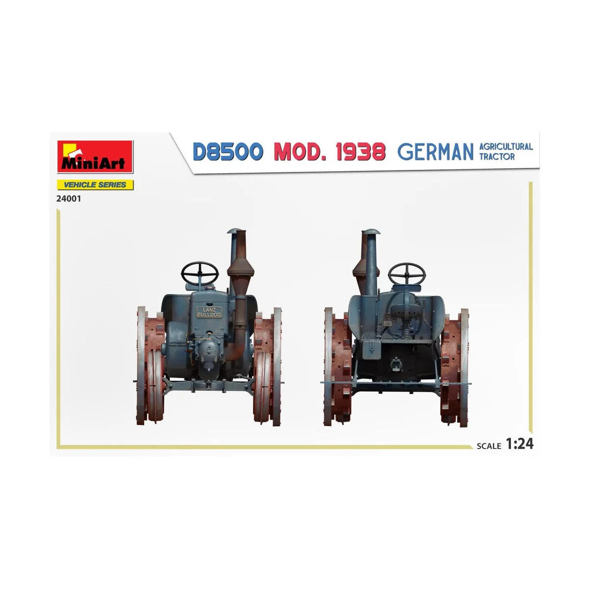 German Agricultural Tractor D8500 Mod. 1938, 1/24 - MiniArt 24001 German Agricultural Tractor D8500 Mod. 1938, 1/24 - MiniArt 24001