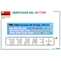 Jerrycans 20L US Type, 1/24 - MiniArt 24006 2
