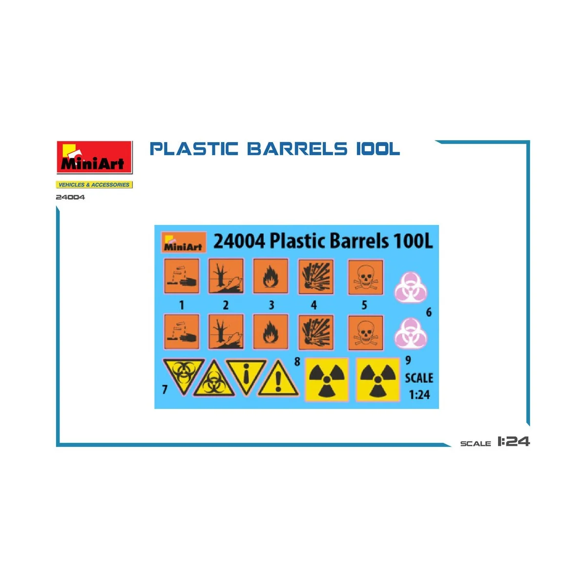 Plastic Barrels 100L, 1/24 - MiniArt 24004