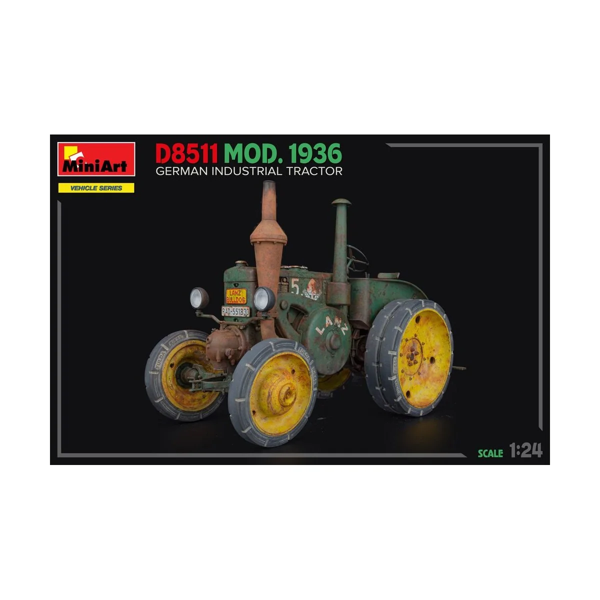 German Industrial Tractor D8511 Mod. 1936, 1/24 - MiniArt 24005 German Industrial Tractor D8511 Mod. 1936, 1/24 - MiniArt 24005