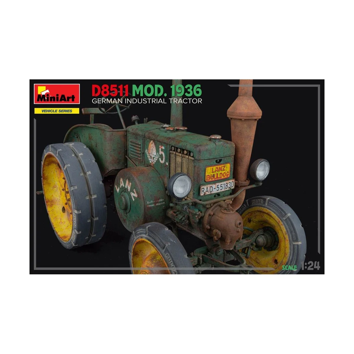 German Industrial Tractor D8511 Mod. 1936, 1/24 - MiniArt 24005 German Industrial Tractor D8511 Mod. 1936, 1/24 - MiniArt 24005
