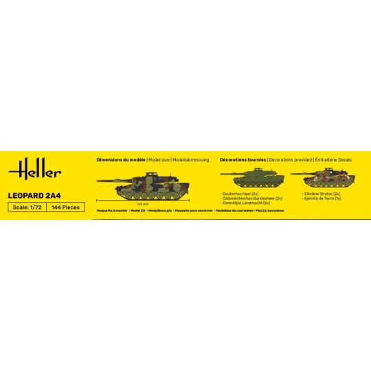 STARTER KIT Leopard 2A4, 1/72 - Heller 35800 STARTER KIT Leopard 2A4, 1/72 - Heller 35800