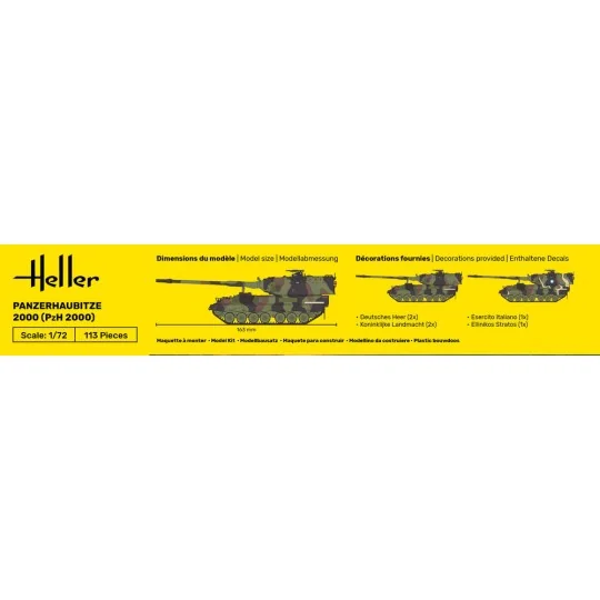 STARTER KIT Panzerhaubitze 2000 (PzH 2000), 1/72 - Heller 35803 STARTER KIT Panzerhaubitze 2000 (PzH 2000), 1/72 - Heller 35803
