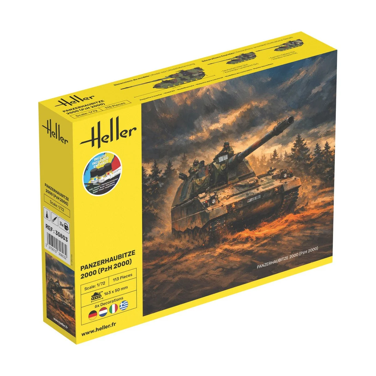 STARTER KIT Panzerhaubitze 2000 (PzH 2000), 1/72 - Heller 35803 STARTER KIT Panzerhaubitze 2000 (PzH 2000), 1/72 - Heller 35803