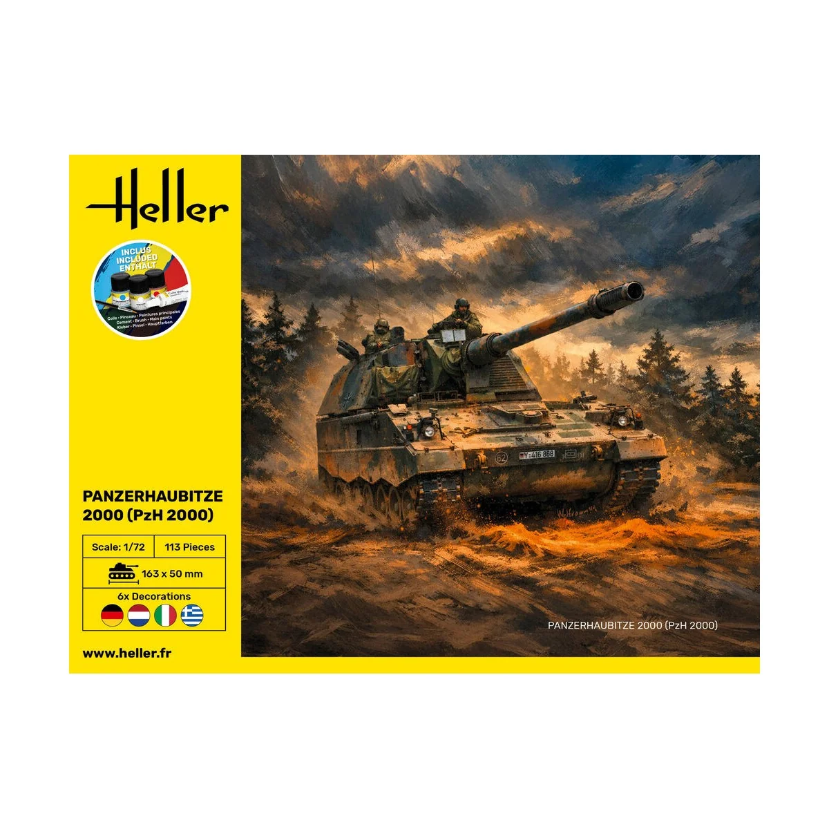 STARTER KIT Panzerhaubitze 2000 (PzH 2000), 1/72 - Heller 35803 STARTER KIT Panzerhaubitze 2000 (PzH 2000), 1/72 - Heller 35803