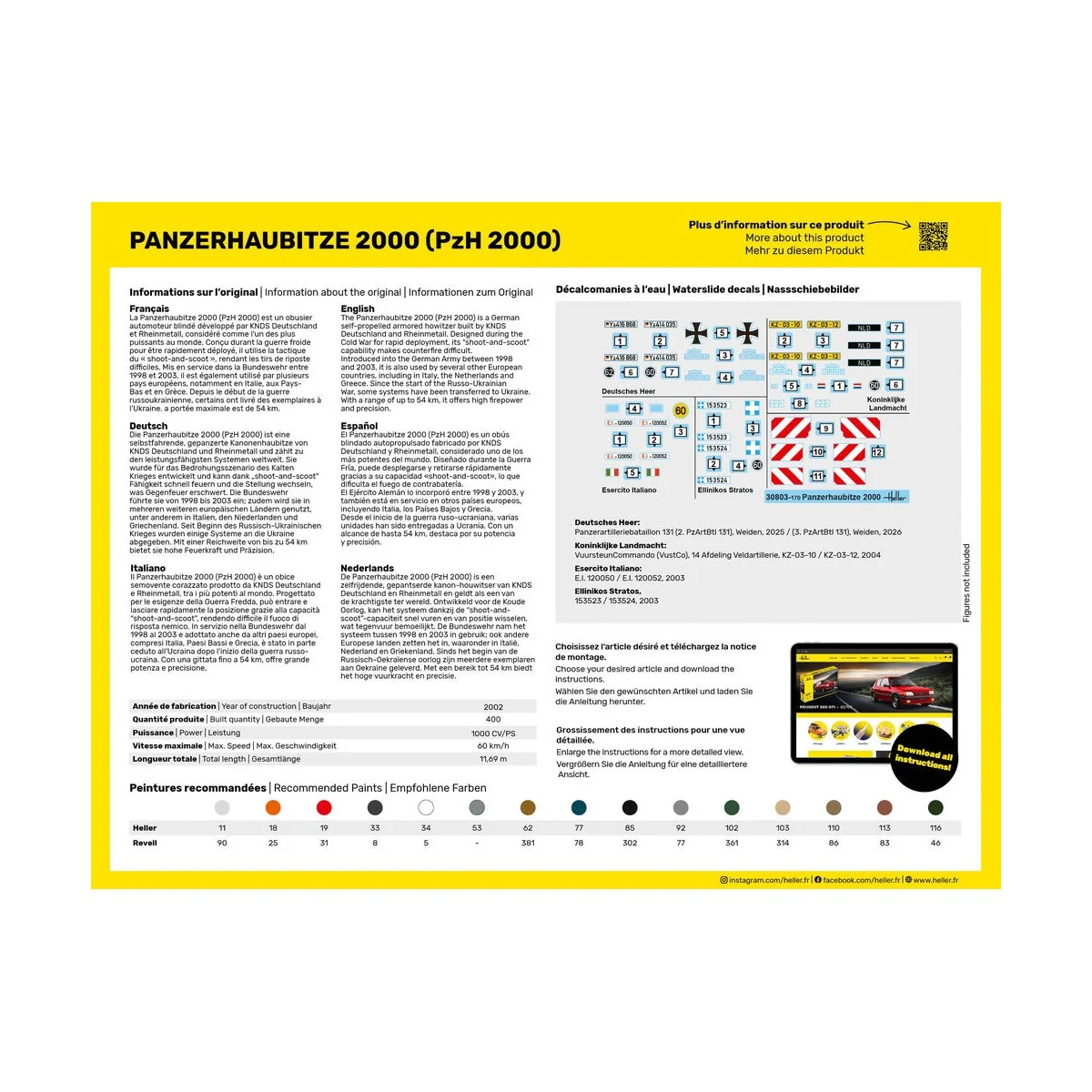 STARTER KIT Panzerhaubitze 2000 (PzH 2000), 1/72 - Heller 35803 STARTER KIT Panzerhaubitze 2000 (PzH 2000), 1/72 - Heller 35803