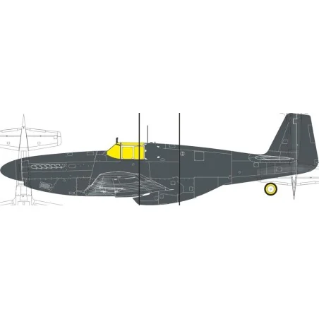 P-51B Birdcage Canopy Tface for Eduard, 1/32 - Eduard Accessories J...