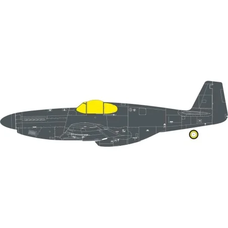 P-51B Malcolm Hood canopy Tface for Eduard, 1/32 - Eduard Accessori...