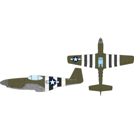 P-51B US national insignia & D-Day stripes for Eduard, 1/32 - Eduar...