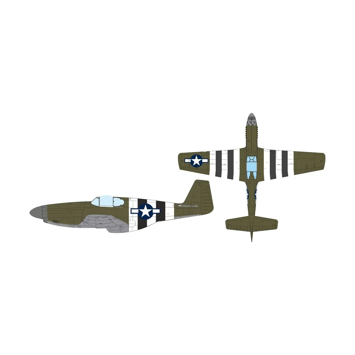 P-51B US national insignia & D-Day stripes for Eduard, 1/32 - Eduar... P-51B US national insignia & D-Day stripes for Eduard, 1/32 - Eduar...