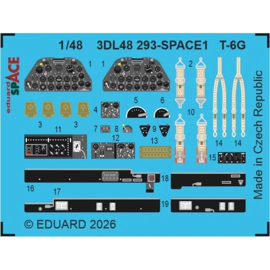 T-6G SPACE for Italeri, 1/48 - Eduard Accessories 3DL48293 T-6G SPACE for Italeri, 1/48 - Eduard Accessories 3DL48293