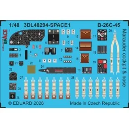 B-26C-45 Marauder cockpit & nose SPACE for ICM, 1/48 - Eduard Acces...