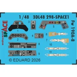 Fw 190A-8 SPACE for Hobby Boss, 1/48 - Eduard Accessories 3DL48298