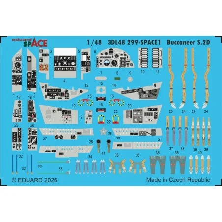 Buccaneer S.2D SPACE for Trumpeter, 1/48 - Eduard Accessories 3DL48299