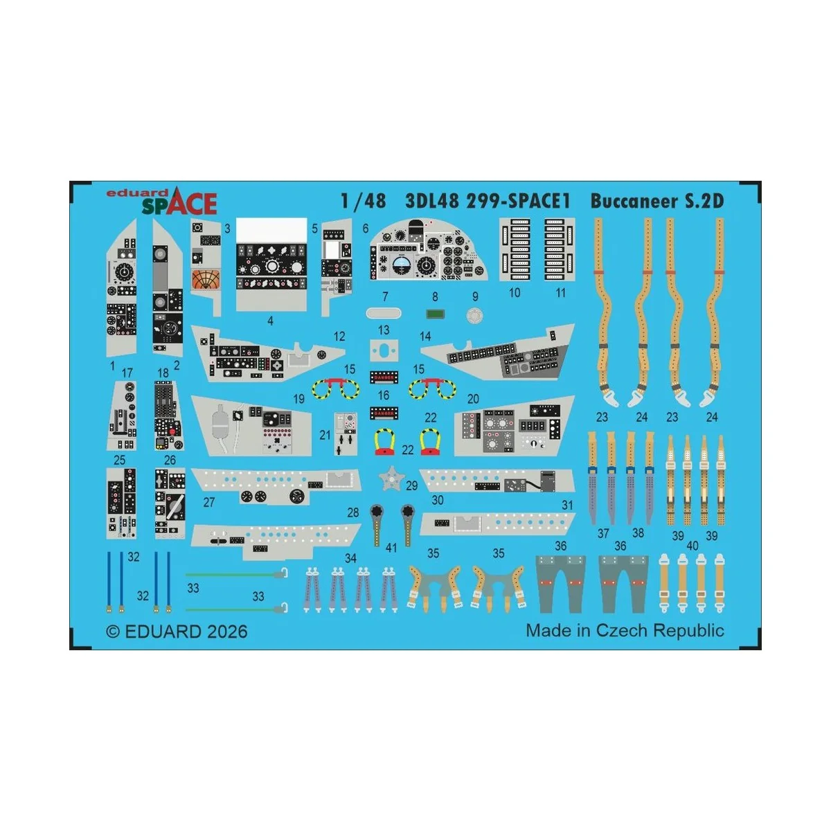 Buccaneer S.2D SPACE for Trumpeter, 1/48 - Eduard Accessories 3DL48299 Buccaneer S.2D SPACE for Trumpeter, 1/48 - Eduard Accessories 3DL48299