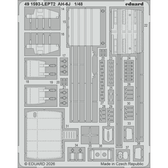 AH-6J for ICM, 1/48 - Eduard Accessories 491593 AH-6J for ICM, 1/48 - Eduard Accessories 491593